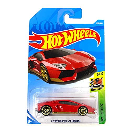 Hot Wheels Mainline Hw Exotics Red Lamborghini Aventador Miura Homage